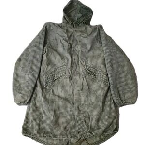 Vintage 80s US Army Military Night Desert Camouflage Camo Fishtail Parka Size M